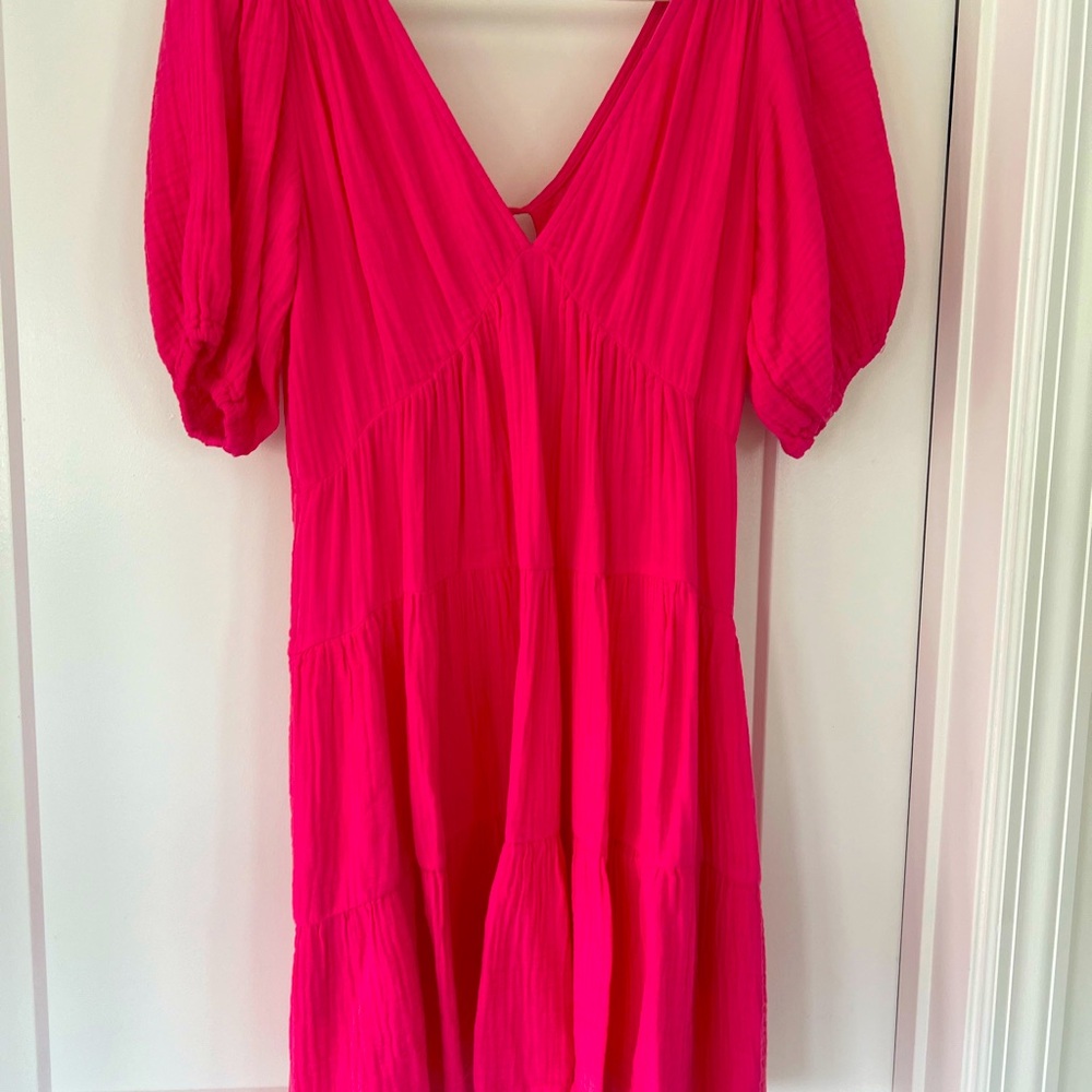 XIRENA Nissa Tiered Puff Sleeve Minidress Sz S - Picture 14 of 14